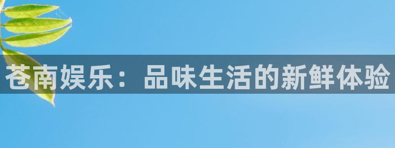 恒盛娱乐下载：苍南娱乐：品味生活的新鲜体验